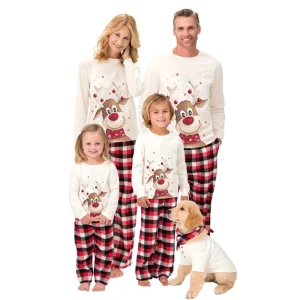 Lijia Customizable Christmas Family Pajamas Cotton Fashion Pajamas Matching Mother Daughter Baby Girl Pajamas Set