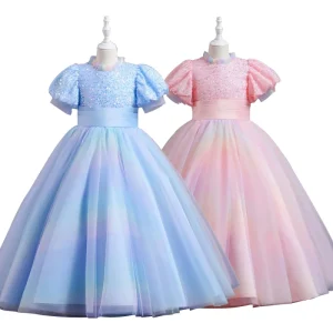Long Beautiful Model Dresses Beauty Pageant Dress Teenage Girls Birthday Party Princess Evening Dress for Girls 5 15 Years