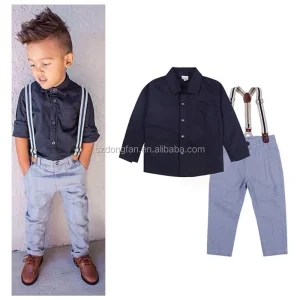 Long Sleeve Boys Clothing Kids Party Wear Dresses for Boys