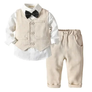 Long Sleeve Cardigan Waistcoat With Lapel for Boys Men’s T-Shirt