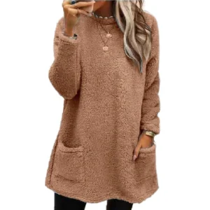 Long Sleeve Loose Pullover Knit Cotton Jumper Plus Size Girls Women’s Sweater