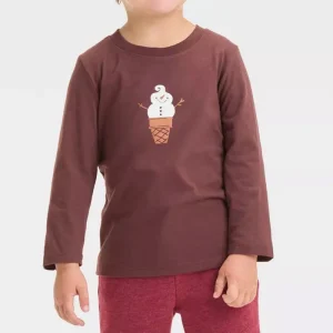 Long Sleeve Print T-Shirt for Kids 100% Cotton Children T-shirts Organic Jersey Boys Tshirts Print Children’s T Shirts