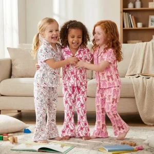 Long term Factory Manufacturer Kids Pajama Set Home Casual Children Casual Clothes Customized Girls Clothing Sets