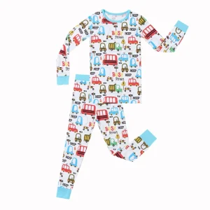 Low MOQ Bamboo Baby Boy and Girl Clothing Set Kids Pajamas Set Long Sleeve Cute Printed Children Bamboo Sleepwear