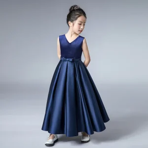 Luxury Performance Princess Dresses for Girls 6 12 Years Printed Children’s Birthday Party Clothes with Fur Decoration