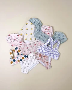 Manufacturer Custom Design Little Children Swimsuit Girls Kid Toddler Swimsuit Floral Puff Cute Girl Swimwear