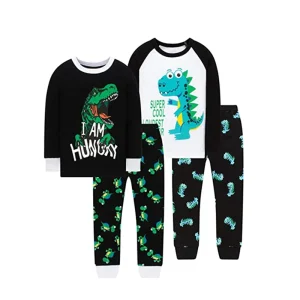 Manufacturer Customized Boys Pajamas Long Sleeve Kid Boys Sleepwear Children Cotton Clothes Pants Set