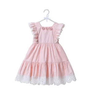 Manufacturer Direct Selling Kids Baby Girls Soft Cotton Dress Flower Girls Dress