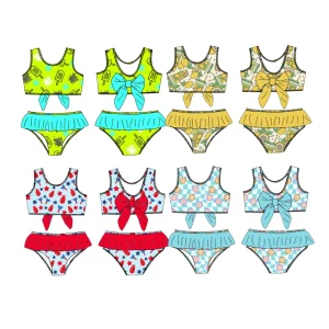 Manufacturer’s Casual Print Girls Swimsuit Beachwear Children Waterproof Breathable Eco-Friendly Quick Dry