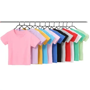 Many Colors Breathable Solid Children Casual T-shirt Boys Girls Cotton Summer Kids Tops Baby Kids T-shirts Blouse Clothes