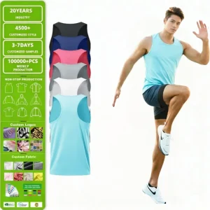 Marathon Blank Singlet Running Vest Summer Quick Dry Loose Custom Logo Gym Sleeveless Men’s Sport Wear Boys Tank Tops