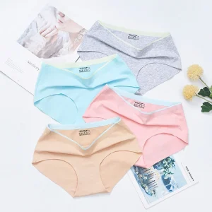 Medium Low Waist Simple Breathable Underwear Hollow Out Girls Cotton Large Size Briefs
