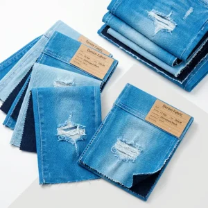 Medium Weight Yarn Dyed Denim Fabric 12.8 OZ Color Fast Deep Blue for Boys & Girls