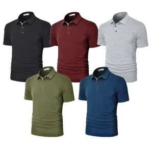 Men Polo Shirts Cotton Fabric With Short Sleeve Golf T-shirts Custom ODM OEM Breathable Summer for Boys Mens T-shirt Ready Stock