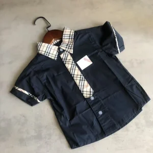 Mens Boys Cotton Shirts Children’s Formal Style Short Sleeved Blouse Versatile Design