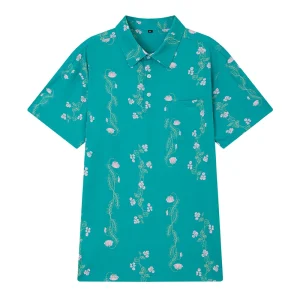 Mens Boys Golf Shirt Moisture Wicking Quick-Dry Short Sleeve Casual Zip Polo Shirts for Men