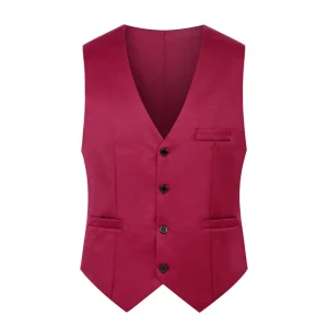 Men’s British Style Slim Fit Waistcoat Spring Autumn Trendy Stylish Suit Vest Formal Outer Wear Korean Version Vest