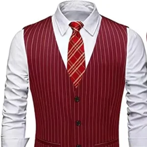 Men’s Casual Dress Suit Vest Slim Fit Business Formal Waistcoat Vest Vestes De Costume