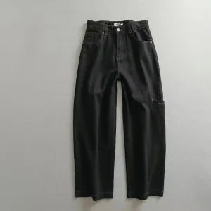 Men’s Casual High Street Spring Autumn Pants Elastic Straight Slim Jeans with Gothic Hip-Hop Style Decorated Crystals