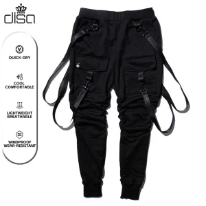 Men’s Casual Streetwear Cargo Pants Multi Pocket Jogging Training Fitness Sports Straight Pattern Flat Front for Boys in the USA