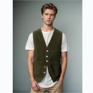 Men’s Casual Vest Men’s Slim Waistcoat