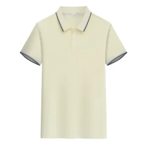 Men’s Custom Logo Golf for Polo T Shirts Solid Pattern Knitted Fabric Casual Short Sleeve Boys T Shirts Polo Shirts
