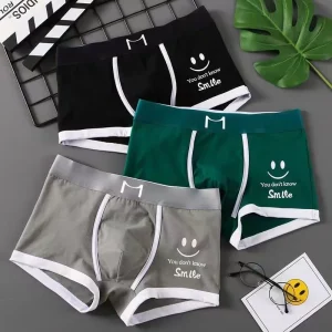 Men’s Elastic Breathable Thin Boxer Briefs Shorts Custom Logo Ready-Made for Boys