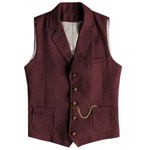 Men’s Formal Business Suit Suede Waistcoat Groomsmen for Wedding Party Male Suit Vest