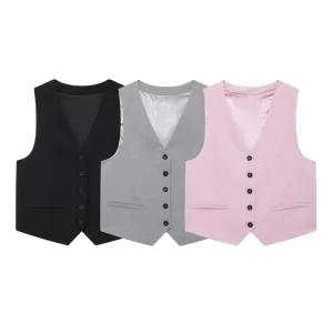 Men’s Formal Suit Vest Fit Business Casual Dress Mens Suits Blazer Evening Jacket Polyester Commuter Suit Vest