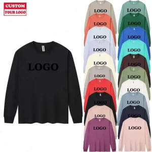 Men’s Loose Boys Sweatshirts Long Sleeve Oversized T Shirt Blank