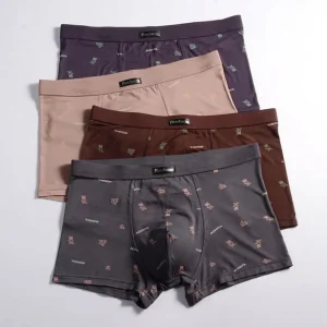 Men’s Mid-Rise Breathable Comfortable Underwear with Print Design for Adults
