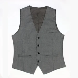 Men’s Solid Formal Dress Waistcoat Men’s Formal Suit Vest Fit for Business