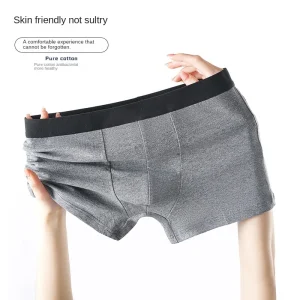 Men’s Summer Cotton Boxer Pants with ODM Mid Waist Comfortable Breathable Quick Drying Underwear Spandex Briefs Boys Custom Logo
