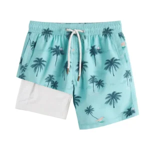 Mens Swimsuit Quick Dry Beach Wear Printed Fabric Boys Cool Board Shorts Swim Trunks