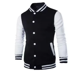 Men’s Varsity Baseball Jacket Causal Slim Fit Button Down Varsity Letterman Jacket Lightweight Boys Bomber Jackets
