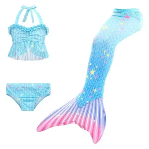 Mermaid Swimsuit Costume Multicolor Mermaid Princess Dress Adult Kids Girls Mermaid Tail Swimwear