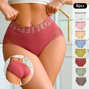 Mesh Hollowed out Motion Peach bottomed Letter wide edge Teenage Girl Triangle Underwear