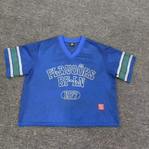 Mesh Jersey Custom Necktags Screen Print Custom Logo 100% Polyester Drop Shoulder Boys Boxy Tshirt