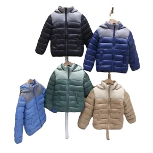 Mid-Length Boys Down Jacket for Children Warm Puffer with Down Filler for Babies