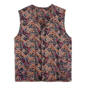 Middle aged Fleece lined Thickened Vest Mom Wear Vest Waistcoat Color Vest Keep Warm Inner Match Outer Wear