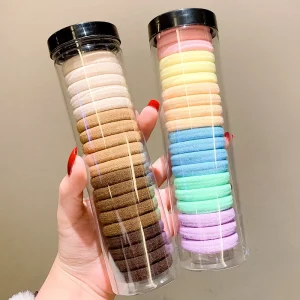 Ms 838 20 PCS Box Hair Accessories Seamless Hairband Hair Style Ponytail Holder Thick Elastic Hair Ties for Women Kids Girls