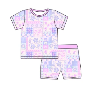Mystery Box Boys and Girls Custom Bamboo Kids Romper Casual Short Sleeve Shirt and Shorts Outfit