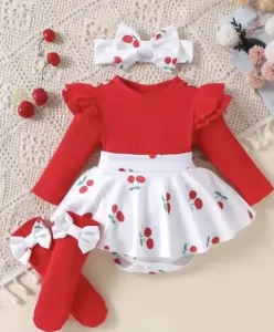New 3Pcs Newborn Kids Clothing Children Clothes Baby Girl Set Toddler Outfits