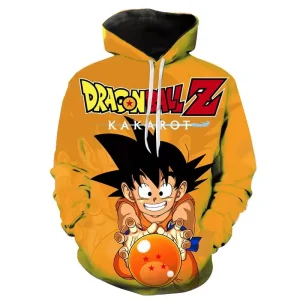 New Anime Custom Men Hoodies Goku Sweatshirts Casual Boy Girl Custom 3D Men’s Hoodie Pullover Coat Tops Streetwear Hoodie Set