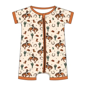 New Arrival Classic Style Baby Romper Bamboo Fiber Short Sleeve Unisex Sleepwear Soft Comfortable Pajamas