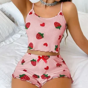 New Arrival Fast Delivery Print Heart Pyjamas Women Sleepwear Girls Sleepwears Plus Size Women’s Sleepwear