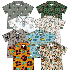 New Arrival Kids Clothing Soft Fabric Custom Design One Piece Boys Short Sleeve Polo T Shirt Top