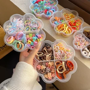 New Arrival Kids Hair Accessories Set Cute Candy Elastic Hair Band Rubber Band Mini Hair Claw