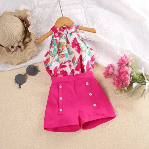 New Arrivals Kids Summer Clothing Set Fashion T Shirt and Pants Girls Two Piece Outfits Girls Clothing Sets