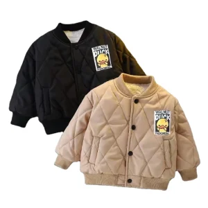 New Baby Cotton-padded Coat with Fleece Thickened Jacket Children’s Coat Autumn and Winter Boys Winter Wear